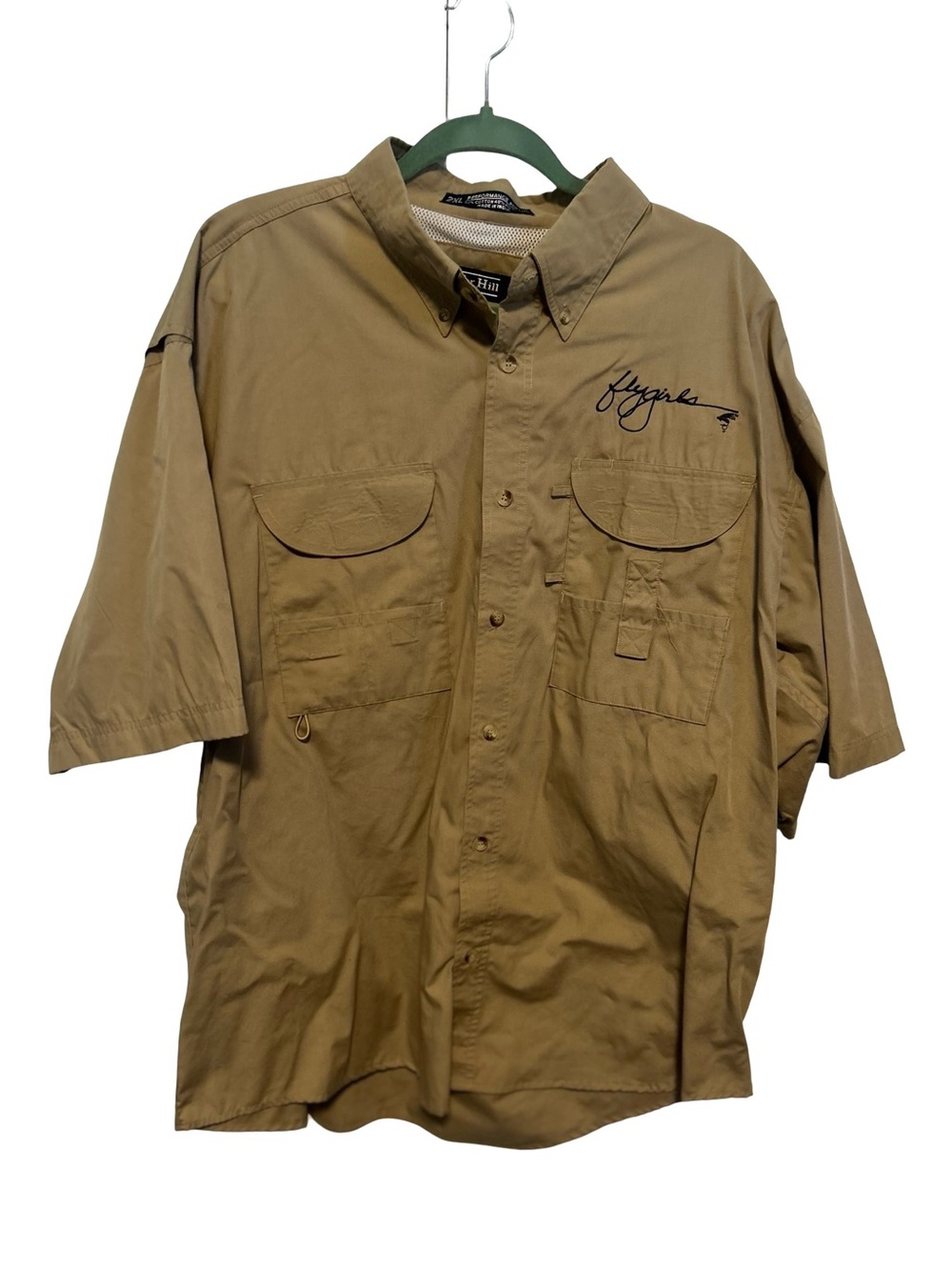 Tiger Hill Performance Fishing Button Down Fishing Shirt Vented 2XL